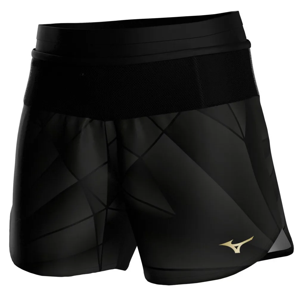 Mizuno S26 Damen Active Graphic Multi Pocket 4 Inches Short SH J2GBD25090 131 UVP 65 EUR