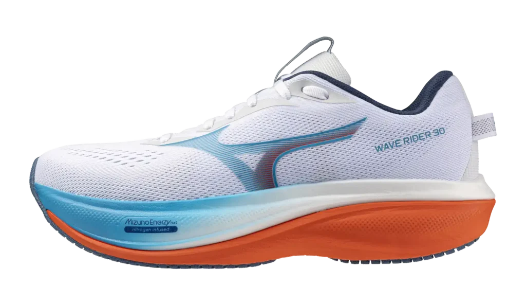 Mizuno Wave Rider 30 WhiteBlue JewelOrange Mizuno Wave Rider 30 WhiteBlue JewelOrange